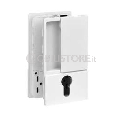 Kit maniglia Wave con foro cilindro, porta scorrevole