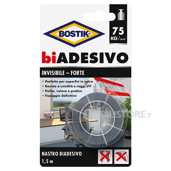 Nastro biadesivo Bostik Invisibile 19 mm