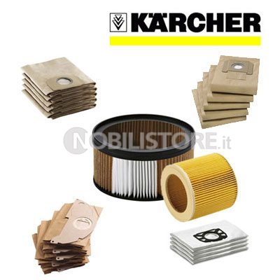 Sacchetti carta karcher WD4 , WD5 , WD6 confezione da 3 pz