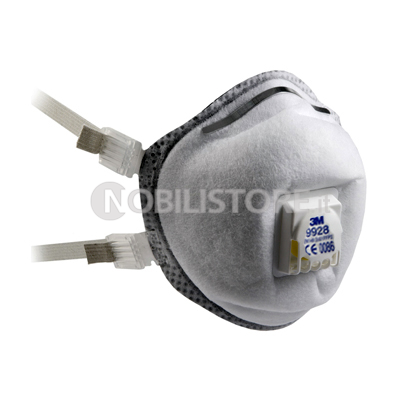 Respiratore 3M™ 9928 per polveri fumi di saldatura di metalli pesanti e ozono Classe FFP2 R D con valvola