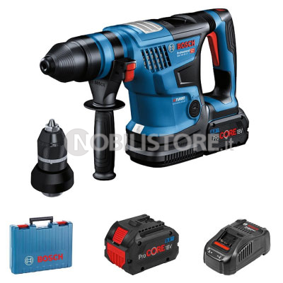 Martello Perforatore Bosch BiTurbo GBH 18v-34CF con 2 batterie ProCore 8Ah