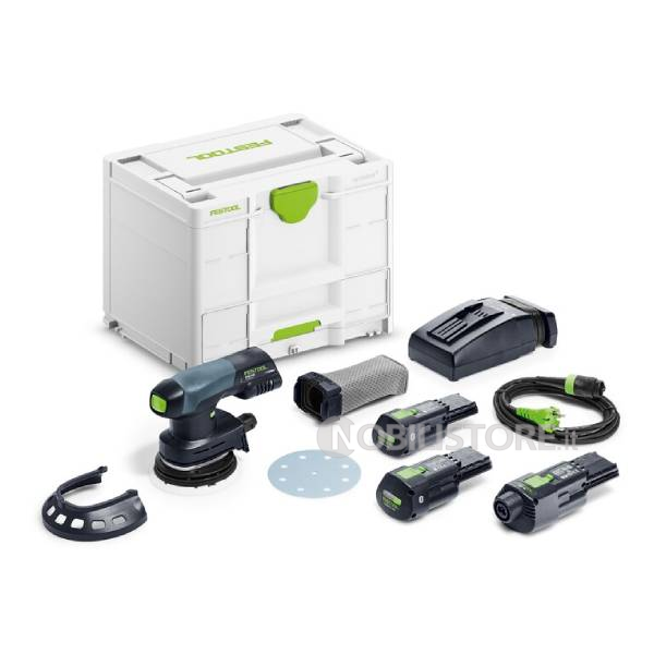 Levigatrice rotorbitale a batteria Festool ETSC 125 3,0 - Set