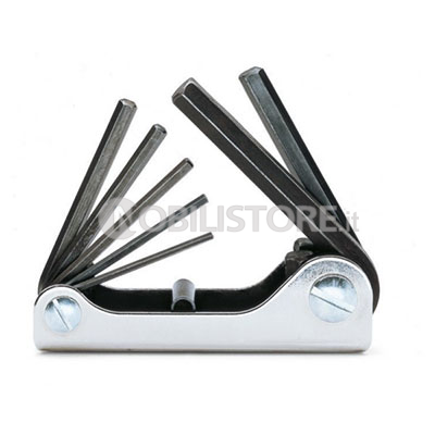 Set 7 chiavi maschio esagonale piegate Beta 96N/G7 96N/G7A brunite, tascabile