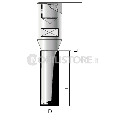 FRESA HM PER CAVE a due taglienti attacco M12x1