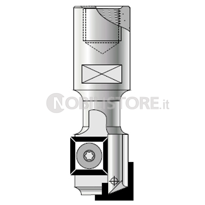 FRESA HM PER CAVE A COLTELLI INTERCAMBIABILI a due taglienti attacco M12x1