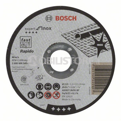 Mola da taglio piana Bosch per inox
