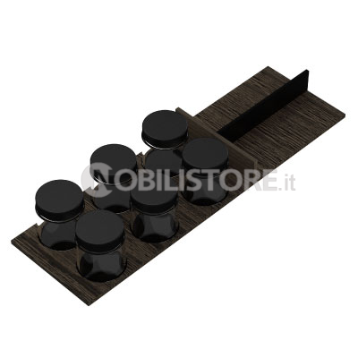 Inserto portaspezie tappo nero per portaposate V1