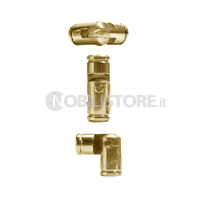 Cerniera invisibile cilindrica in ottone mini