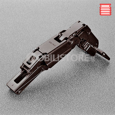 Cerniera serie 200 155° collo 0 spessore minimo 10 mm Titanio