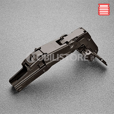 Cerniera serie 200 155° collo 9 spessore minimo 10 mm Titanio