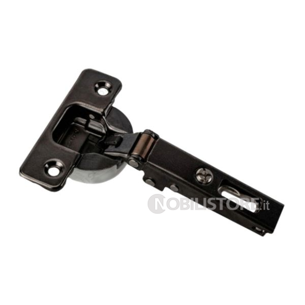 Cerniera serie N 94° ammortizzata piana titanio