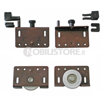 Guarnitura Scorribase Standard per 1 anta legno peso max 60 kg