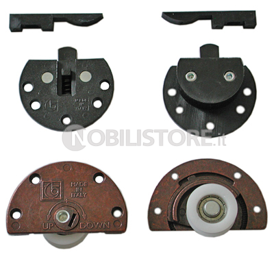 Guarnitura Scorribase Standard per anta legno peso max 40 kg