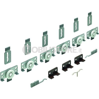 Guarnitura completa Slide Line 56 per 3 ante legno peso max 40 kg