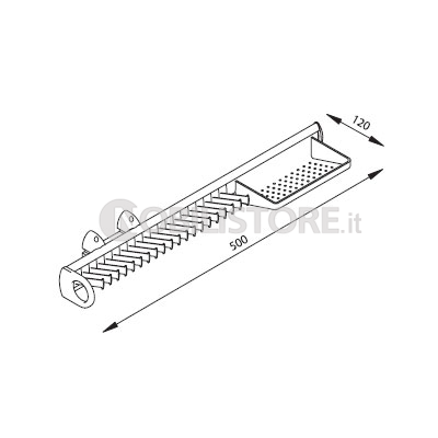 Porta cinture estraibile Alluminio/Trasparente - SERVETTO SSNCP152A