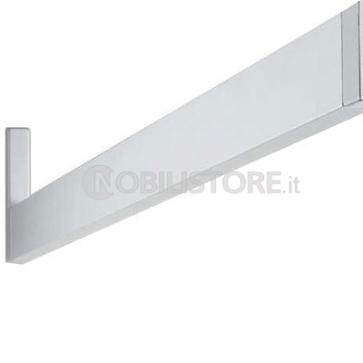 Tubo alluminio rettangolare 30x12 mm (e supporti separati)