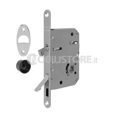 Serratura Scivola Tre Wave con quadro bagno 8 mm