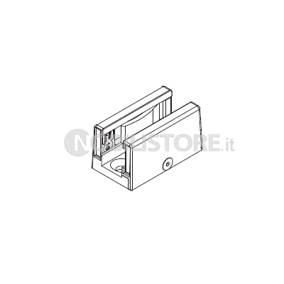 Guida a pavimento per cristallo da 8 a 12,7 mm