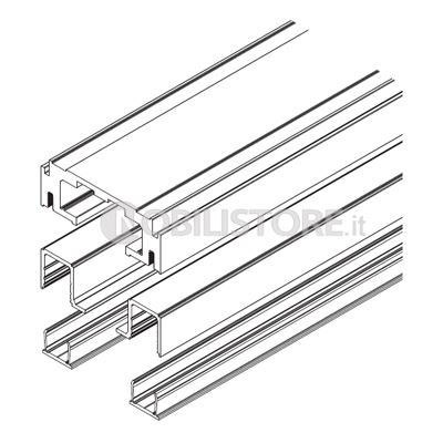 Set binario HAWA-Puro 100-150 in alluminio forato