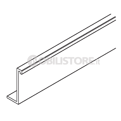 Profilo di connessione controsoffitto-binario HAWA-Puro 100-150 in alluminio