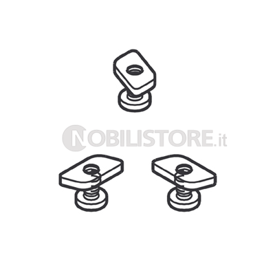 Set di montaggio per fissaggio del binario al profilo angolare HAWA-Junior 120