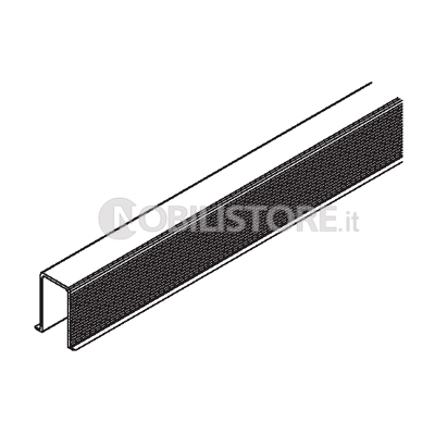Canalina inferiore ad incasso HAWA-Junior plastica nera