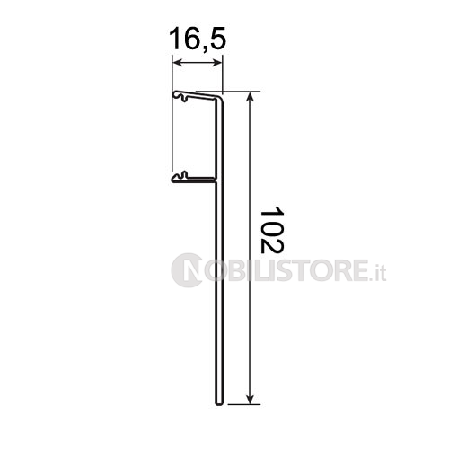 Veletta copertura binario Koblenz 0500, 102 mm