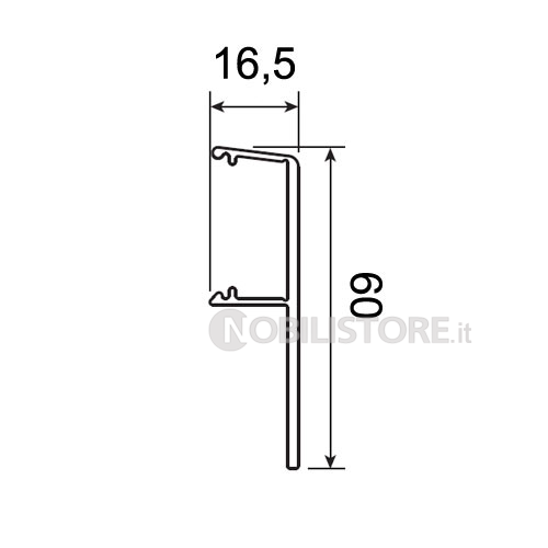 Veletta copertura binario Koblenz 0500, 60 mm