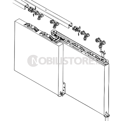 Guarnitura 2 porte Koblenz 0560 80/120 kg, apertura parallela