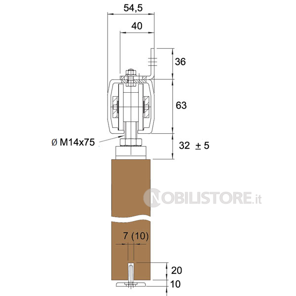 Guarnitura porta Koblenz 0830 250 kg