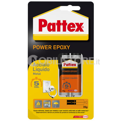 Adesivo Pattex Power Epoxy Acciaio Liquido epossidico bicomponente