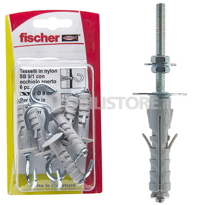 Tassello Fischer SB 9 5K vite doppia M4